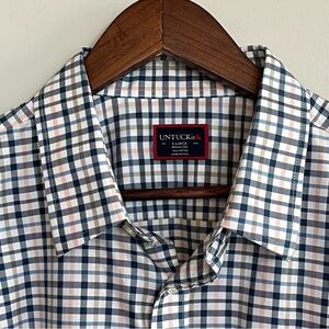 Untuckit Men's Sz XL Wrinkle Free Button Down Seyval Plaid Shirt